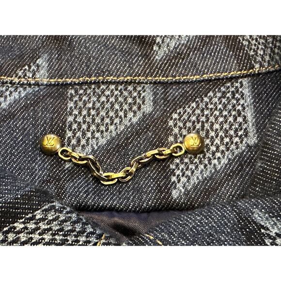 Louis Vuitton 1AAGRP Workwear Denim Diamond Damier Monogram Full Zip Jacket 52 - Picture 7 of 13